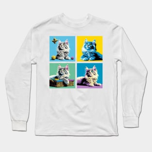 Nebelung Cat Pop Art - Cute Kitties Long Sleeve T-Shirt